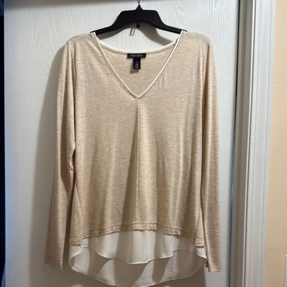 Tommy Bahama Beige Long Sleeve Women's Top